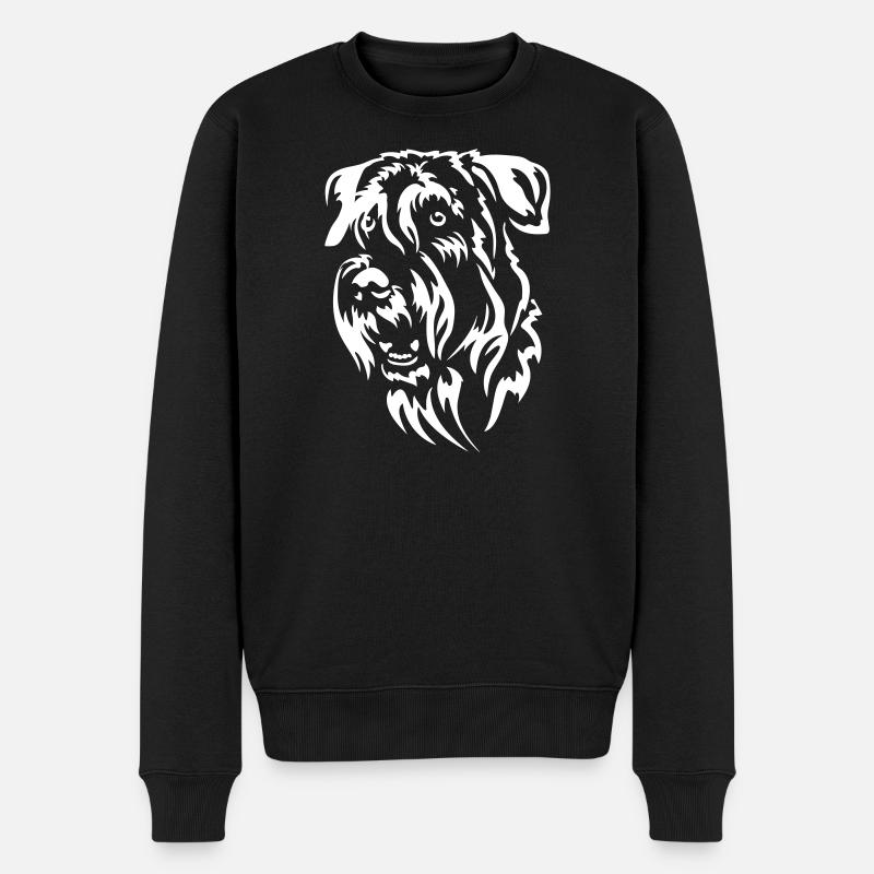 Schnauzer Head « BlackEdition » - Pull Premium bio Homme - noir