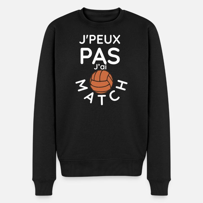 j'e peux pas j'ai match - Pull Premium bio Homme - noir