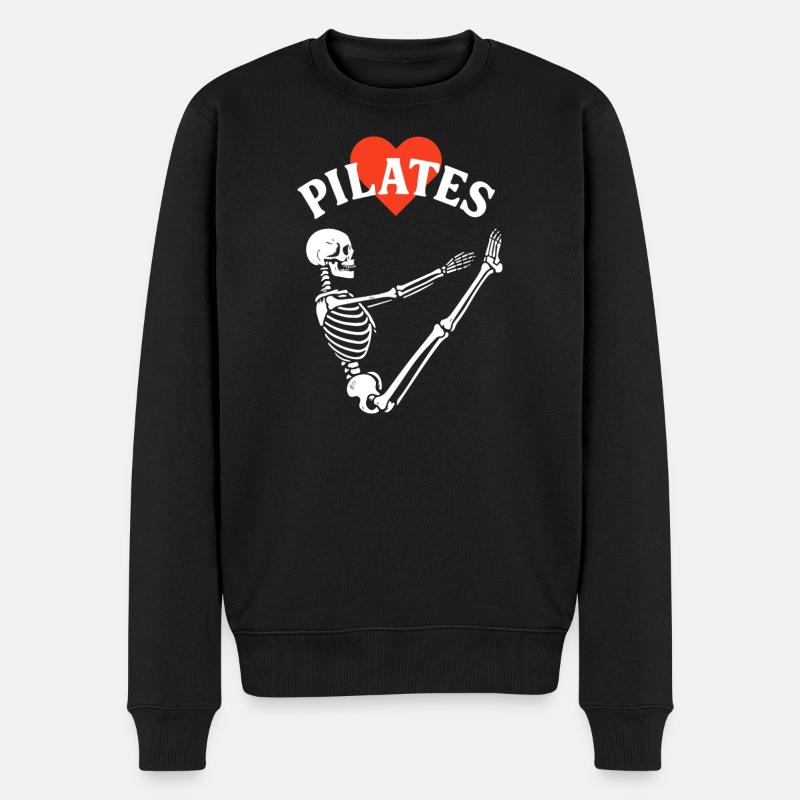 Cœur de squelette de Pilates - Pull Premium bio Homme - noir