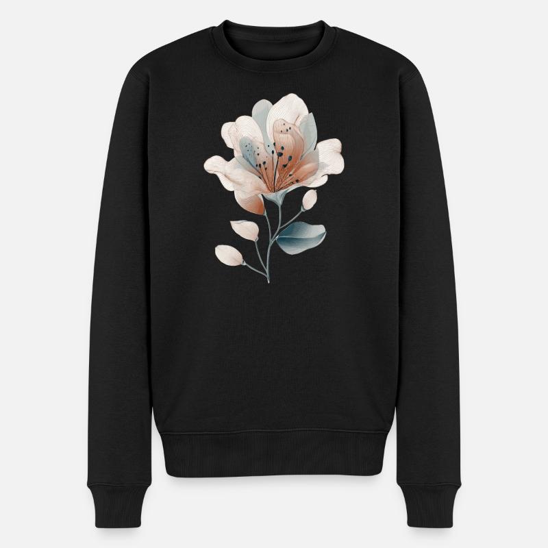 Fleur délicate - Pull Premium bio Homme - noir