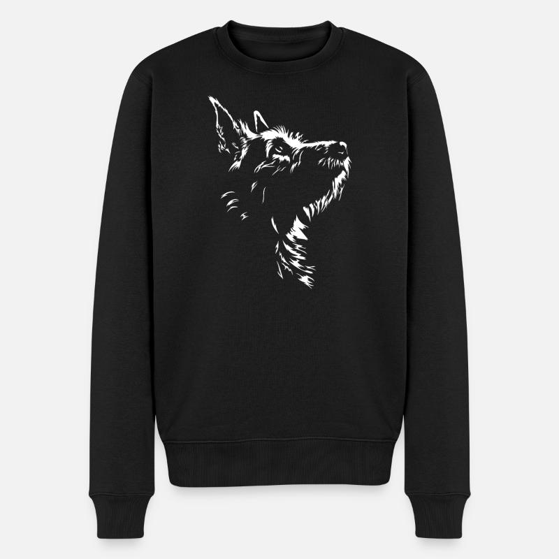 Berger Picard Silhouette de chien Wilsigns - Pull Premium bio Homme - noir