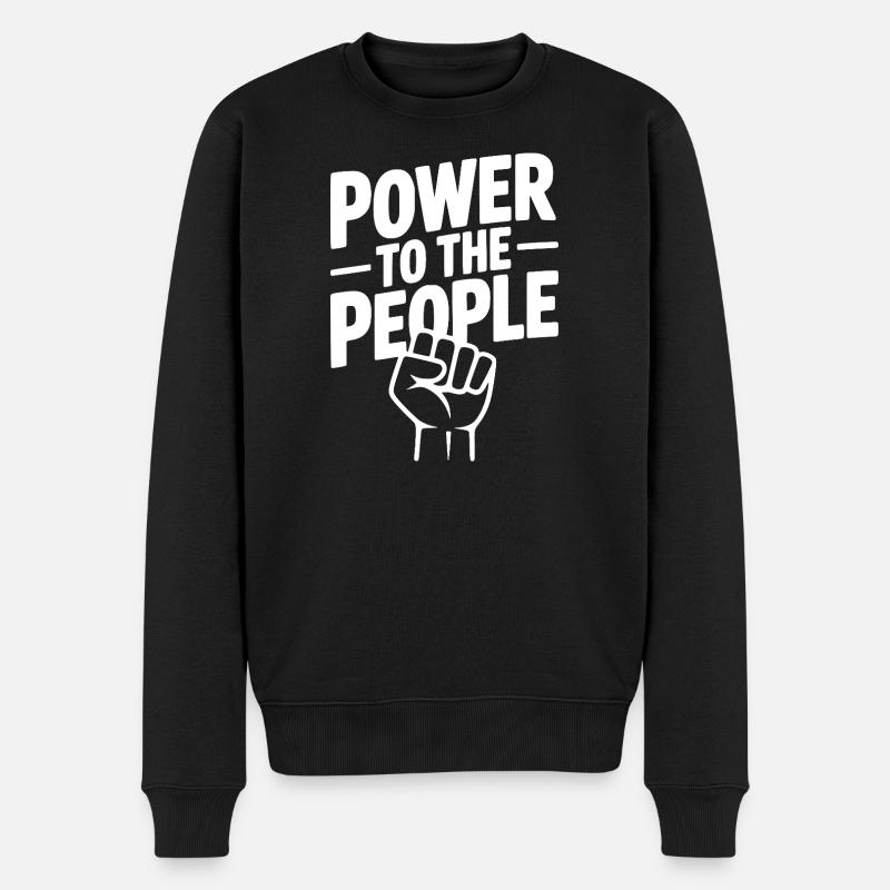 Pouvoir au peuple - Pull Premium bio Homme - noir