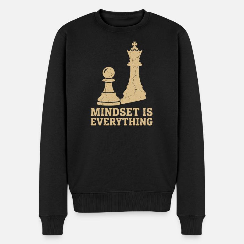 Mindset Is Everything – Chess Strategy Design - Männer Premium Bio Pullover - Schwarz