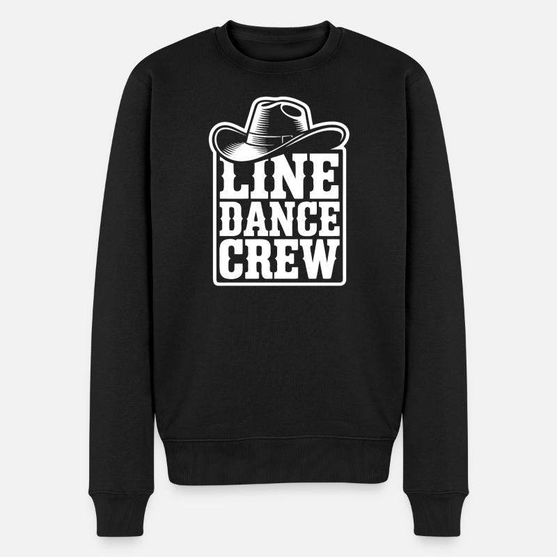 LineDance Crew Logo - Männer Premium Bio Pullover - Schwarz