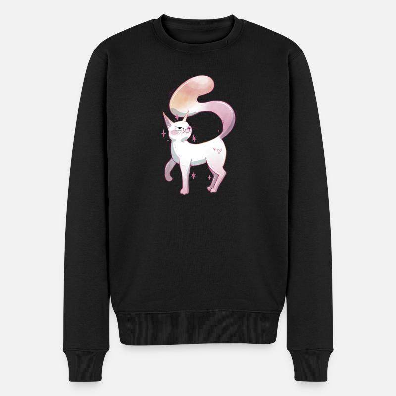 Fierté lesbienne chatte mignonne - Pull Premium bio Homme - noir