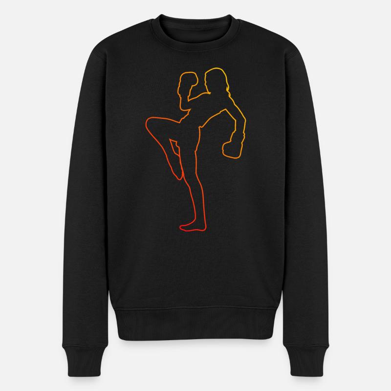 Kickboxing Kickboxing Boxe masculine Kickboxing - Pull Premium bio Homme - noir