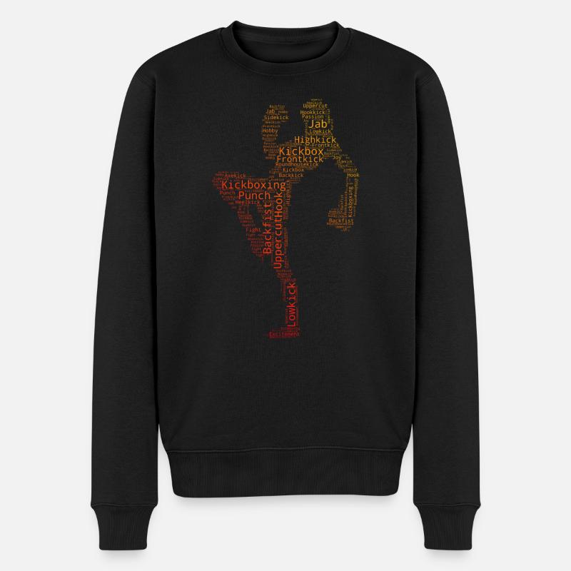 Kickboxen Kickbox Kickboxer Boxing Herren - Männer Premium Bio Pullover - Schwarz