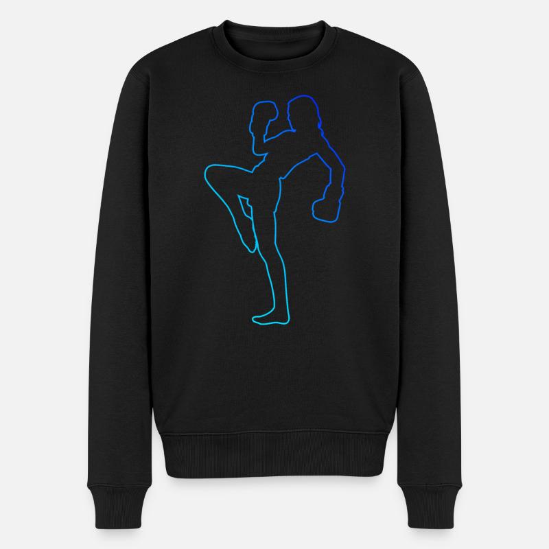 Kickbox Kickboxen Kickboxer Kickboxing Damen - Männer Premium Bio Pullover - Schwarz