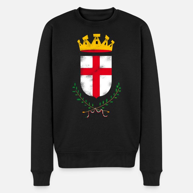 Mailand Wappen - Männer Premium Bio Pullover - Schwarz