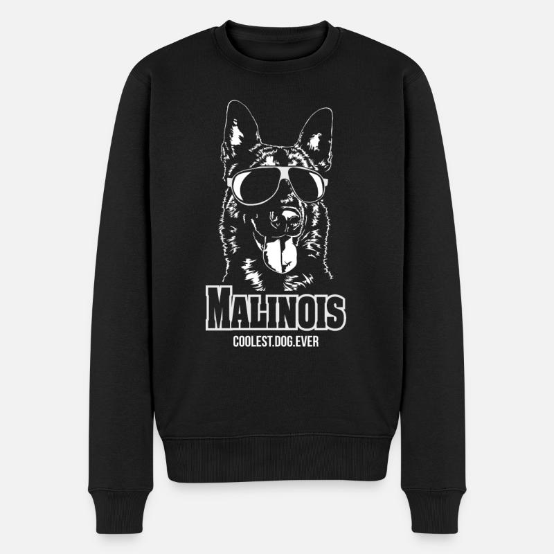 MALINOIS le chien le plus cool de tous les temps Wilsigns sport canin - Pull Premium bio Homme - noir