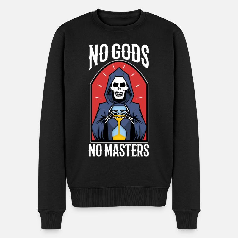 No Gods No Masters - Männer Premium Bio Pullover - Schwarz