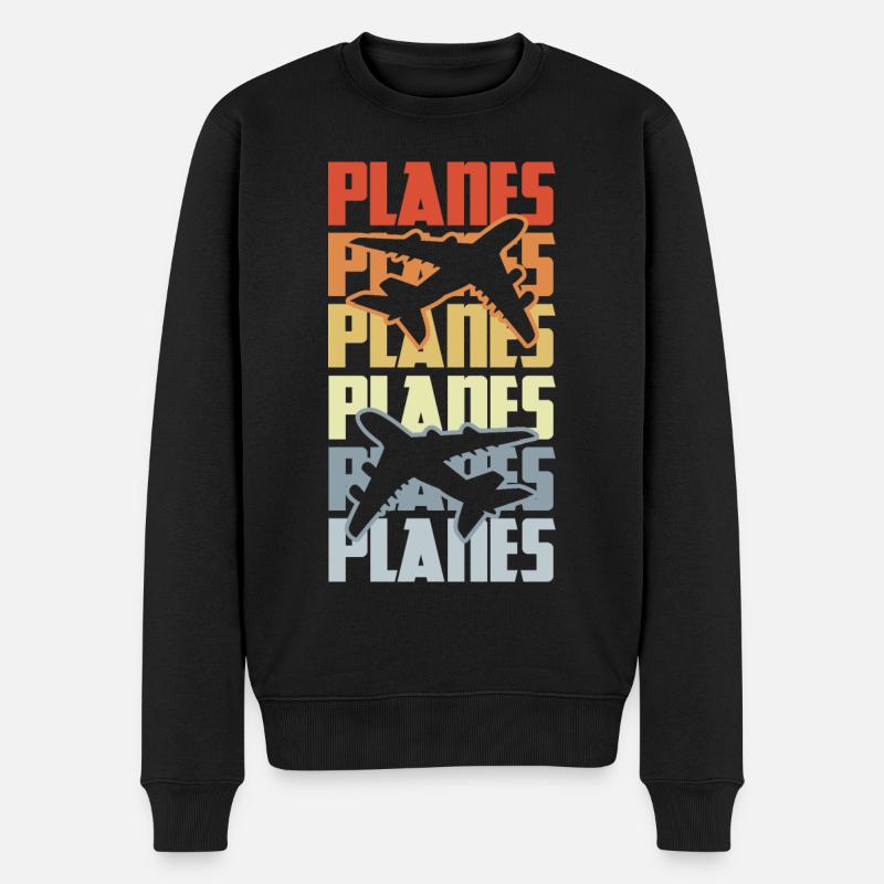 Avions d’époque - Pull Premium bio Homme - noir