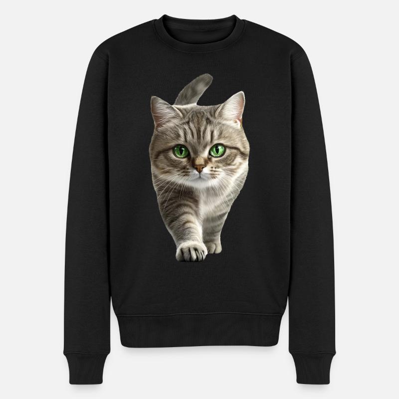 Exotische Kurzhaarkatze - Männer Premium Bio Pullover - Schwarz