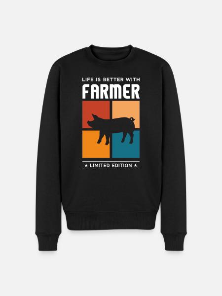 Farmer - Men's Premium Organic Jumper - black