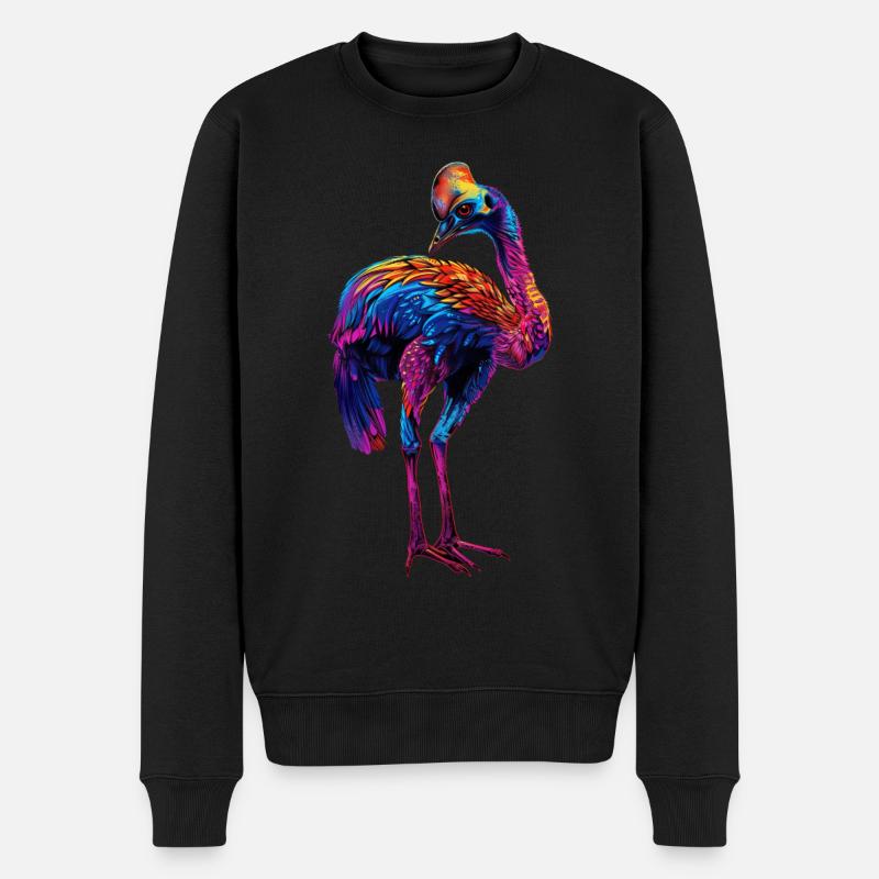 Kasuar - Männer Premium Bio Pullover - Schwarz