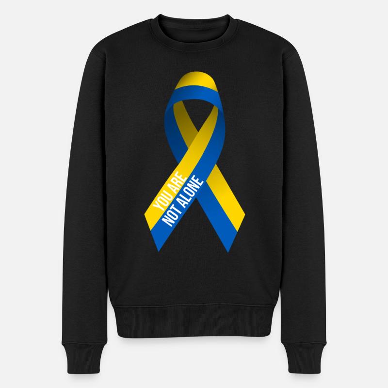 Soutenez le projet de paix en Ukraine - pas seul - Pull Premium bio Homme - noir