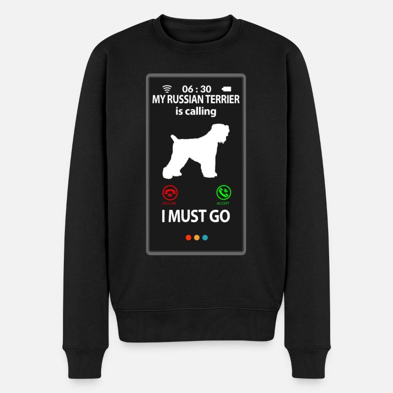 Black Russian Terrier Dictons drôles - Pull Premium bio Homme - noir