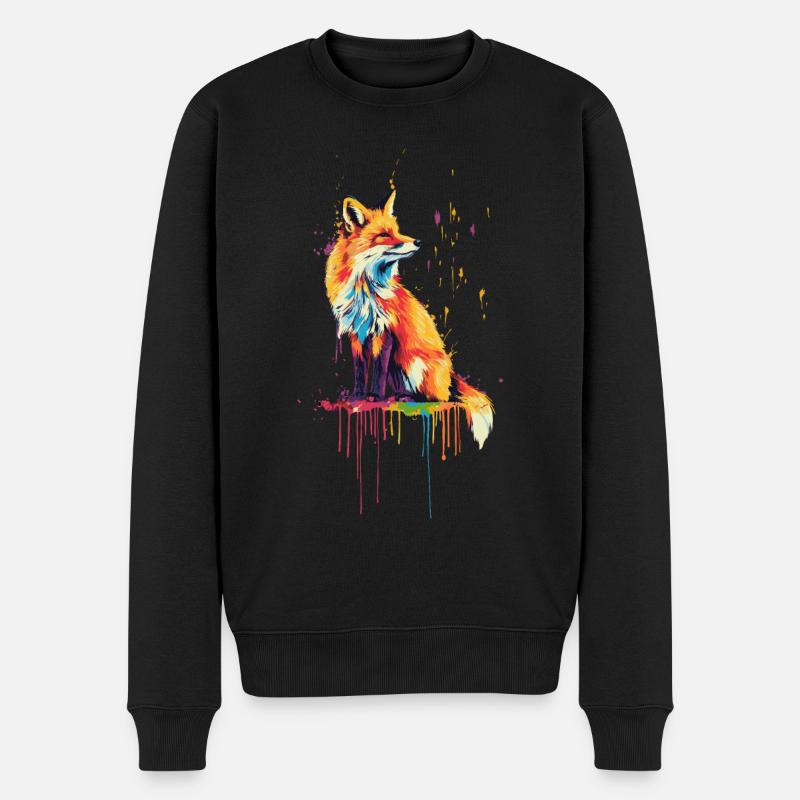 Renard roux - Pull Premium bio Homme - noir