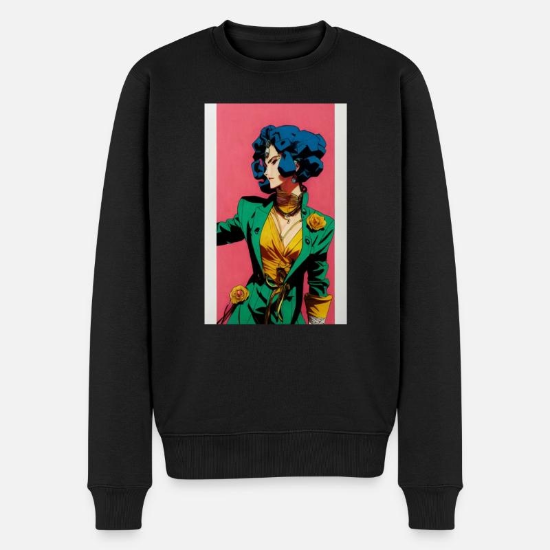 JoJos Anime - Männer Premium Bio Pullover - Schwarz