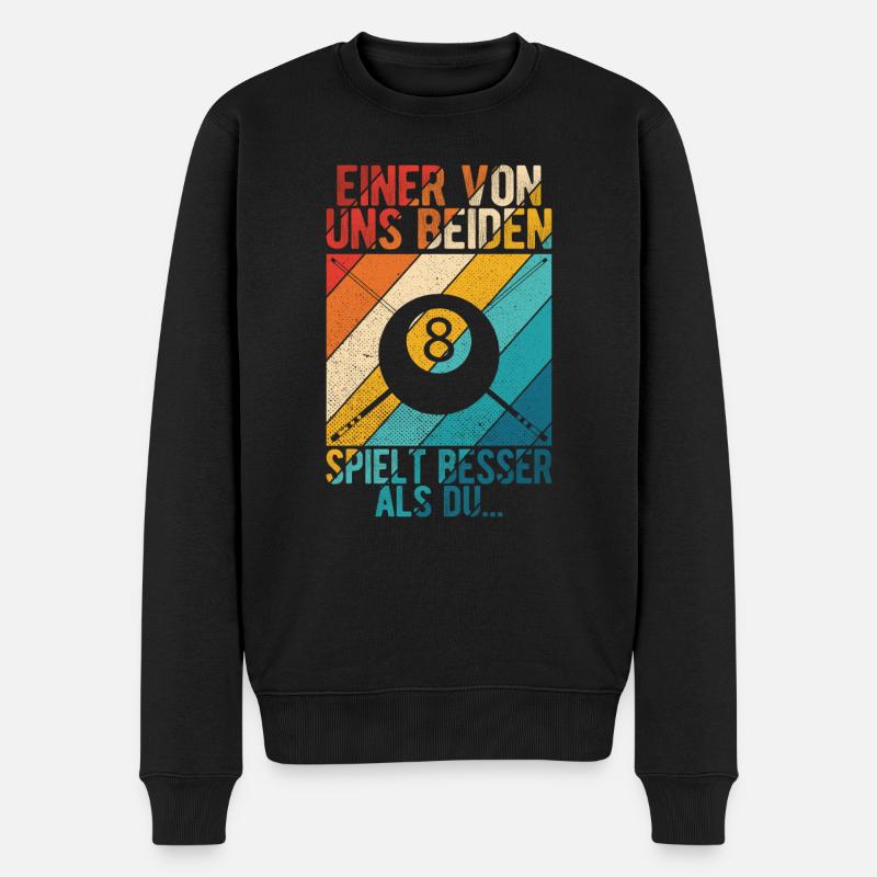 Billard Snooker Spruch Geschenkidee für Billard Sp - Männer Premium Bio Pullover - Schwarz