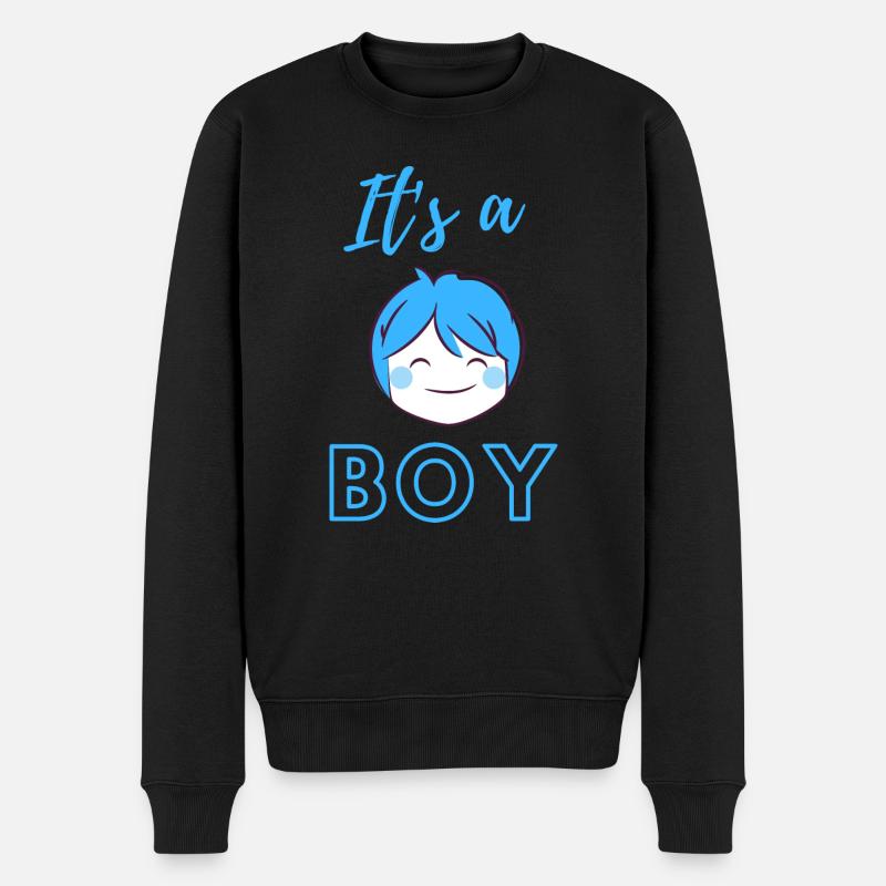 Annonce de bébé - Garçon - Grossesse - Pull Premium bio Homme - noir