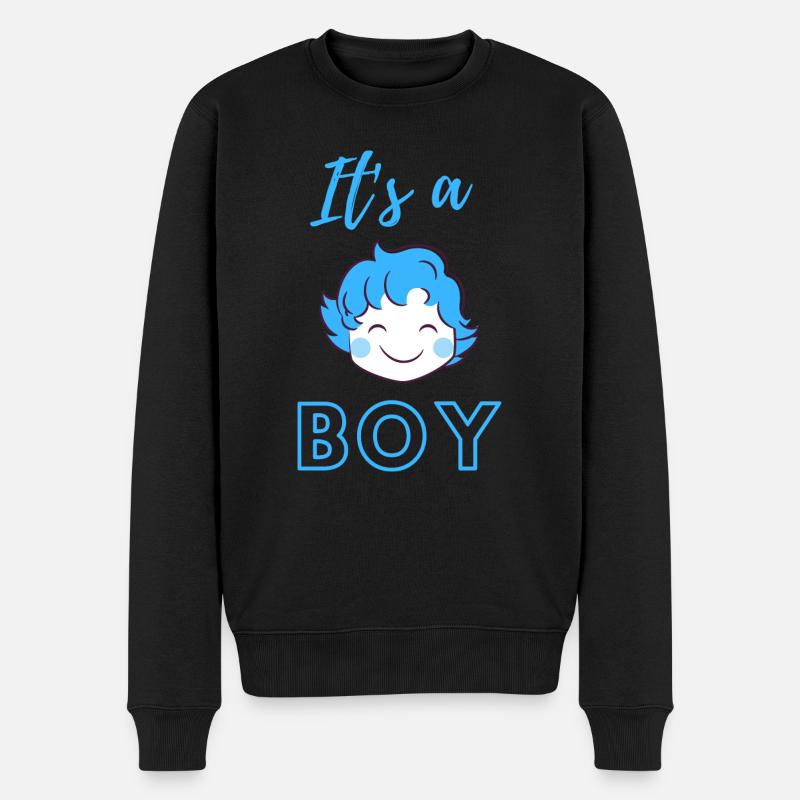 Annonce de bébé - Garçon - Grossesse - Pull Premium bio Homme - noir