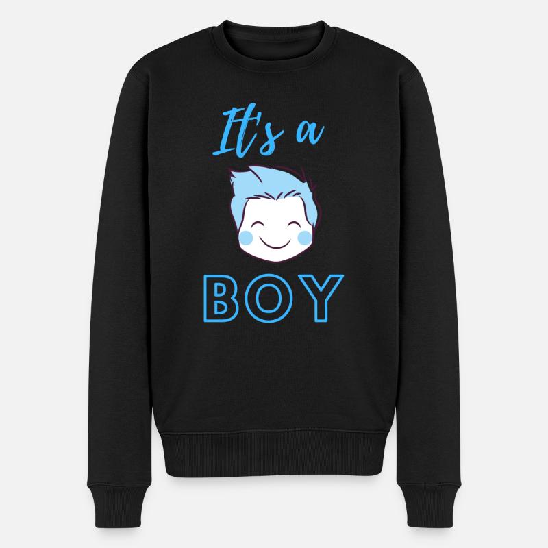 Annonce de bébé - Garçon - Grossesse - Pull Premium bio Homme - noir