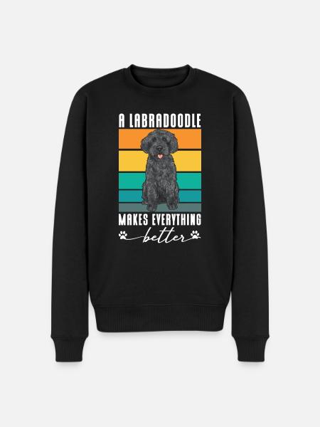 Labradoodle Hund - Männer Premium Bio Pullover - Schwarz