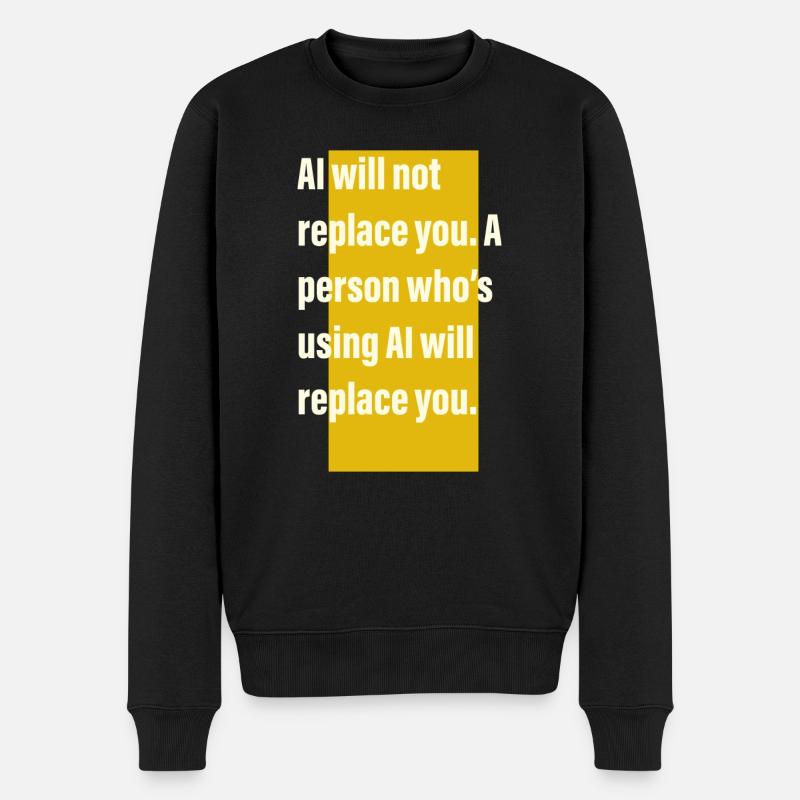 KI KÜNSTLICHER INSTELLIGENCE GRAFIKDESIGNER - Männer Premium Bio Pullover - Schwarz