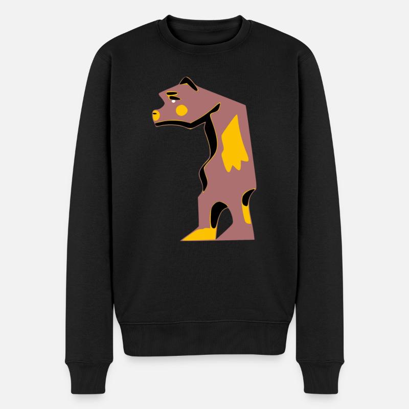 Hektor der traurige Bär - Männer Premium Bio Pullover - Schwarz