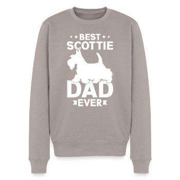Scottish Terrier Scottie Hund - Männer Premium Bio Pullover - Taupe - Vorne - Nico (187cm)