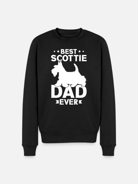 Scottish Terrier Scottie Dog - Men's Premium Organic Jumper - black