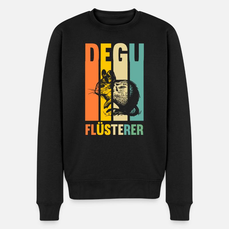Degu Flüsterer - Männer Premium Bio Pullover - Schwarz