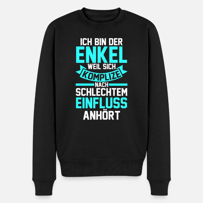 Enkel - Männer Premium Bio Pullover - Schwarz