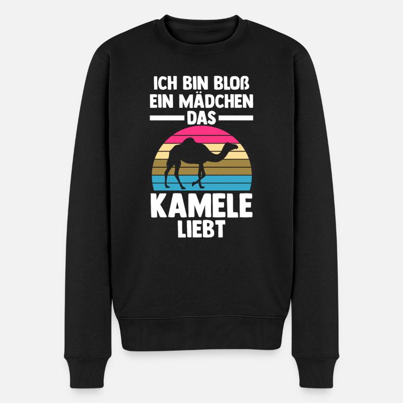 Kamel - Männer Premium Bio Pullover - Schwarz