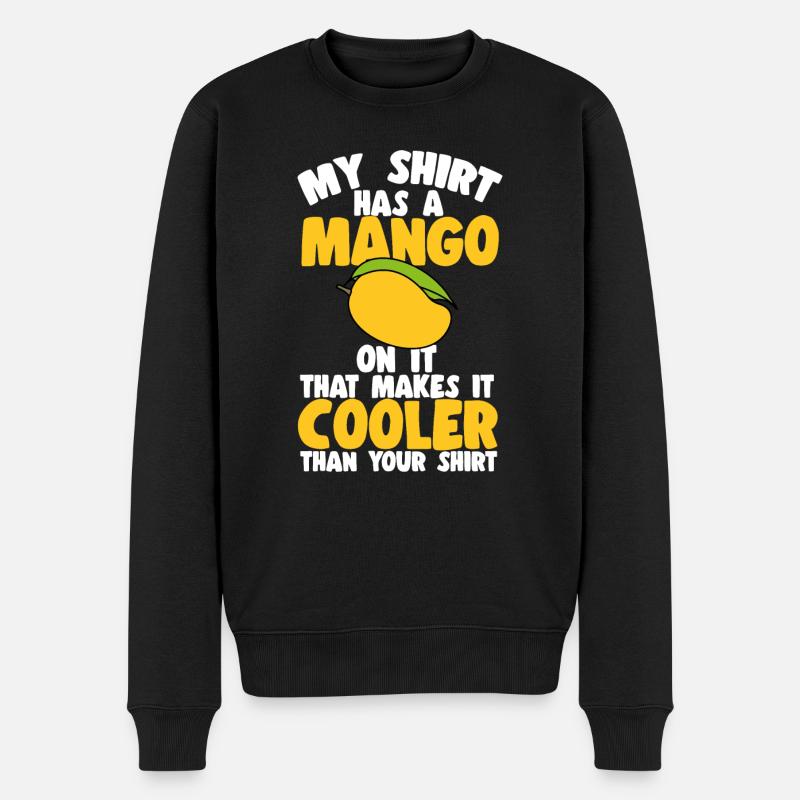 Mango Frucht Mango - Männer Premium Bio Pullover - Schwarz