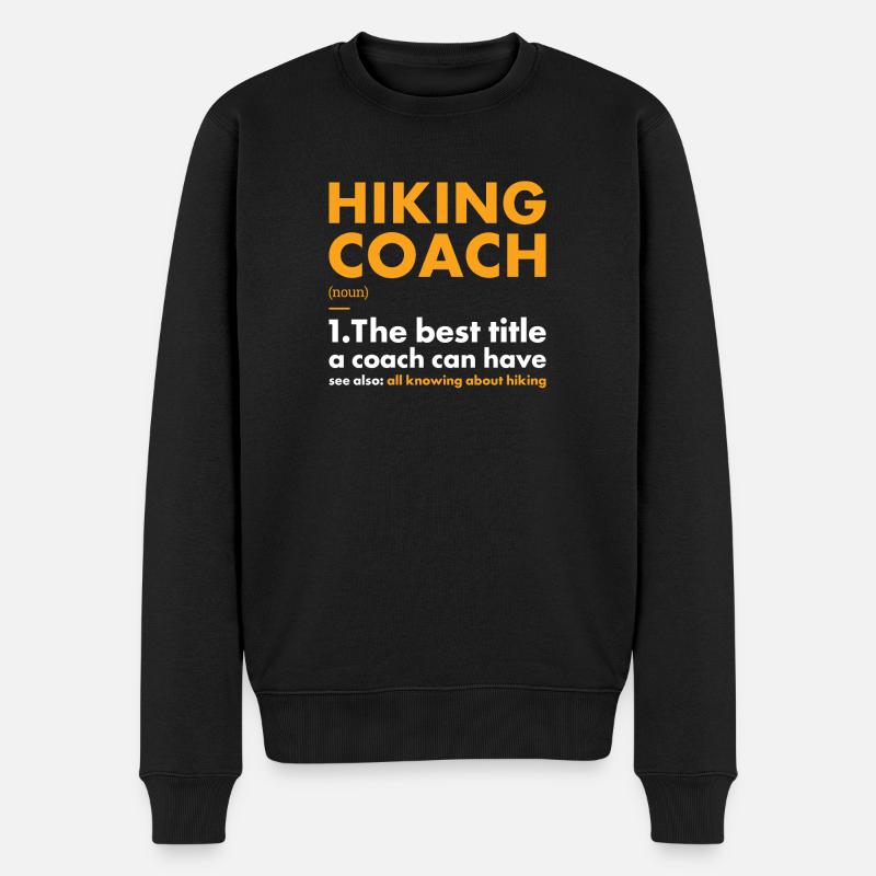 Hiker Coach Définition Randonnée - Pull Premium bio Homme - noir