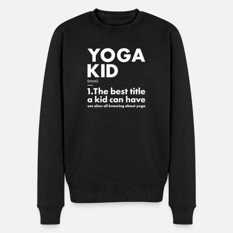 Yogi Kid Définition Yoga - Pull Premium bio Homme - noir