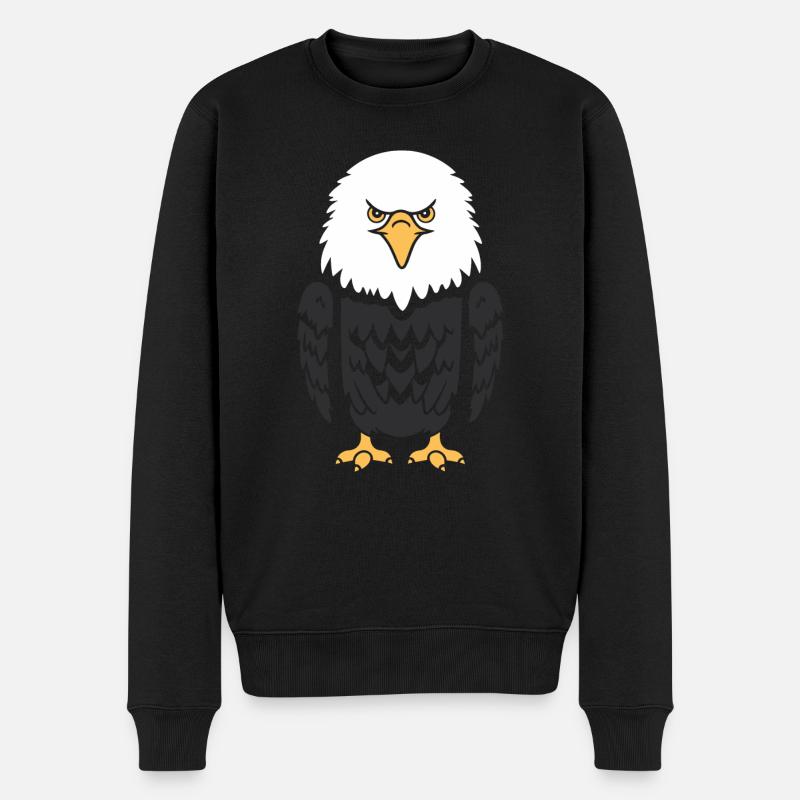 Oiseau aigle - Pull Premium bio Homme - noir