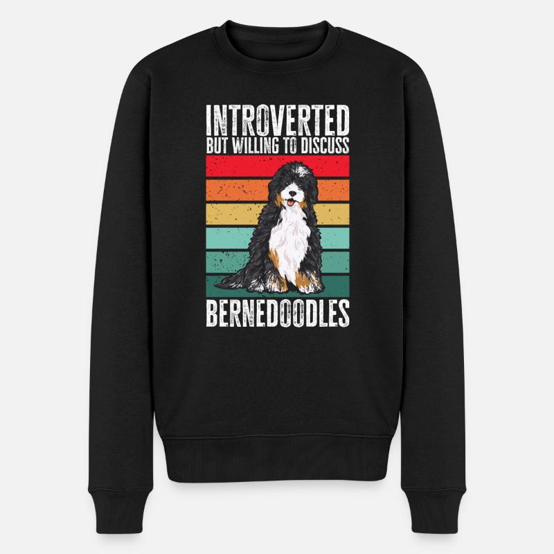 Bernedoodle Hund - Männer Premium Bio Pullover - Schwarz
