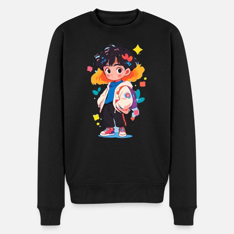 Manga Garçon - Pull Premium bio Homme - noir