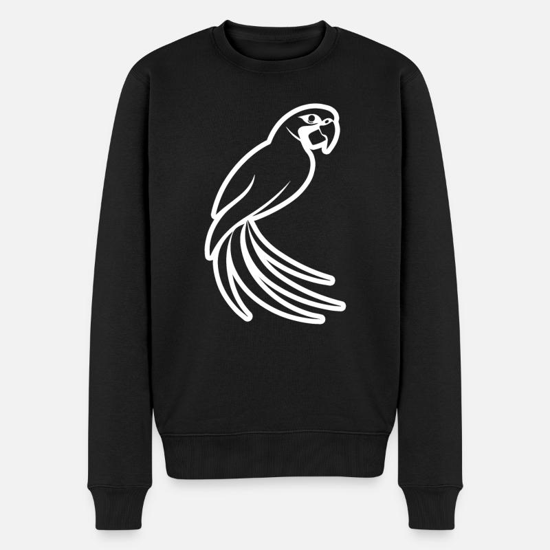 Perroquet oiseau - Pull Premium bio Homme - noir