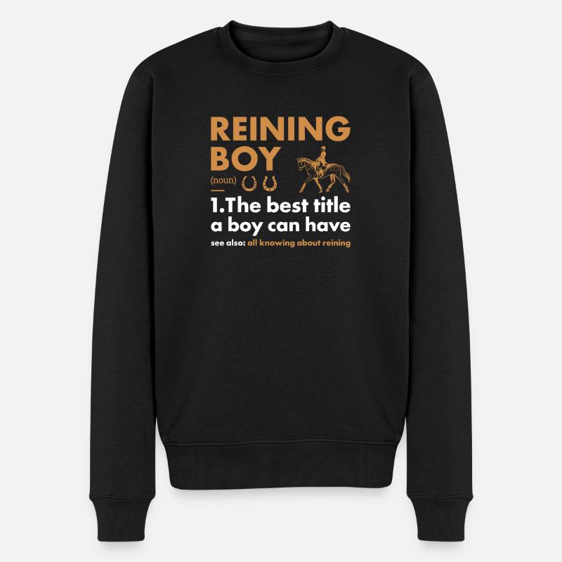 Reiner Boy Définition Reining - Pull Premium bio Homme - noir