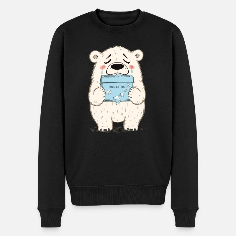 Sauver les ours polaires - Pull Premium bio Homme - noir