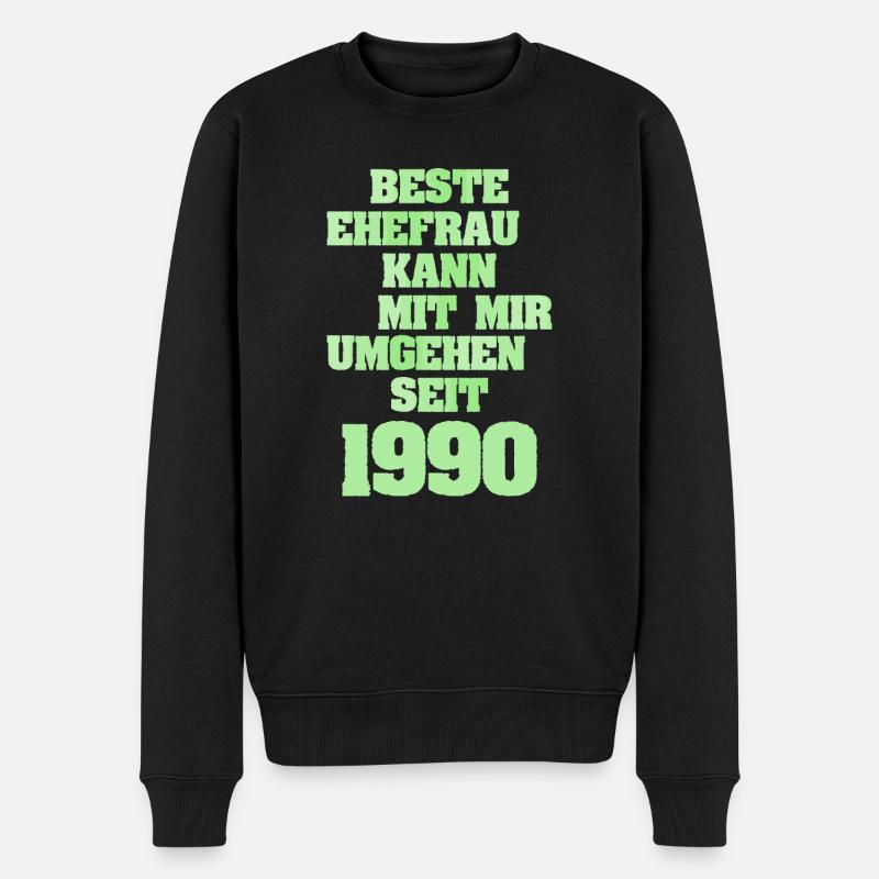 seit 1990 - Männer Premium Bio Pullover - Schwarz