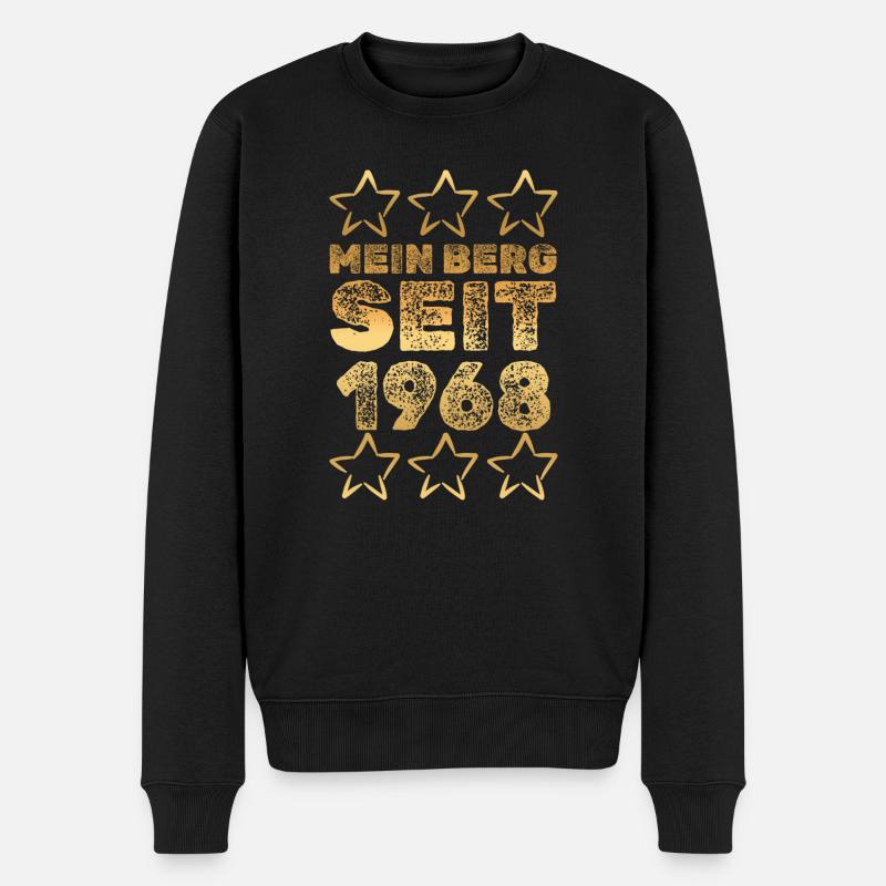 1968 - Männer Premium Bio Pullover - Schwarz