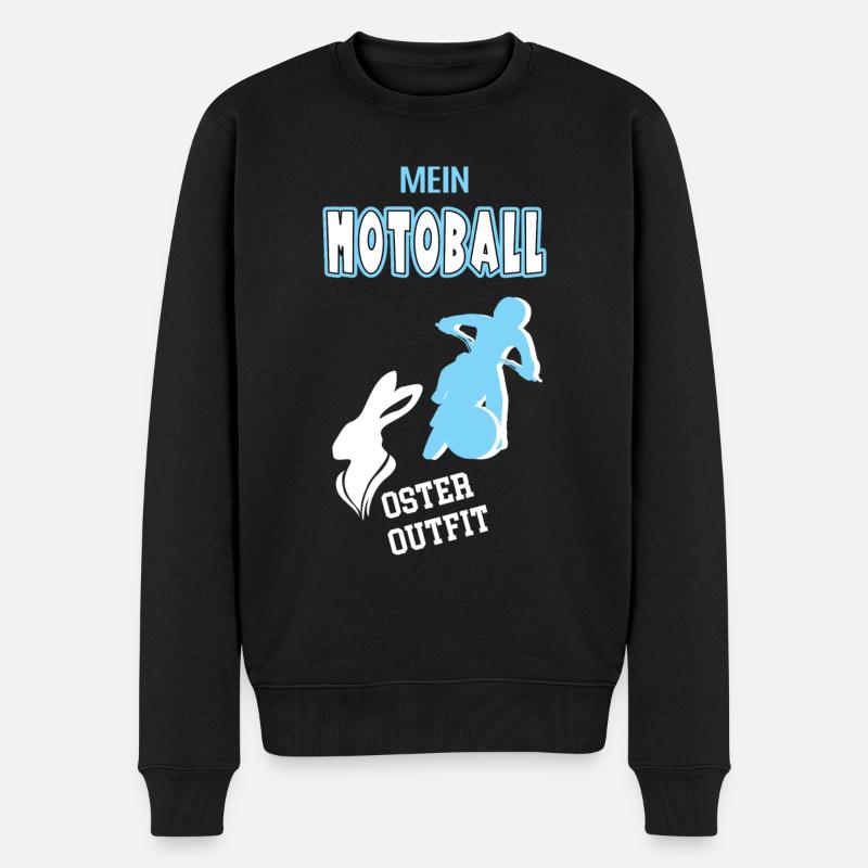 Motoball Oster Outfit Ostergeschenk Motoballer - Männer Premium Bio Pullover - Schwarz