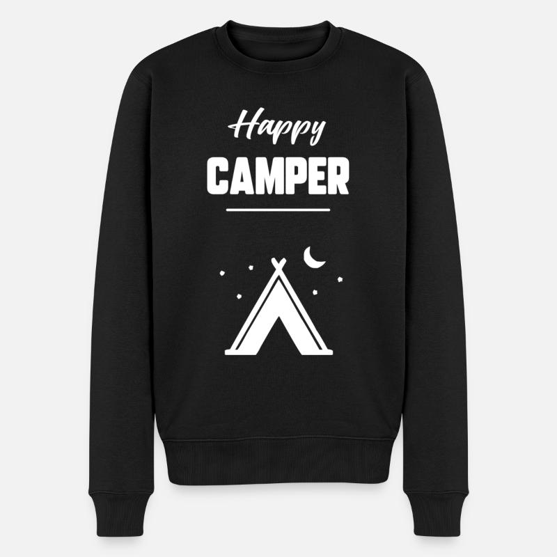 Happy camper - Pull Premium bio Homme - noir