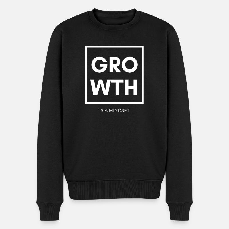 Growth is a mindset - Pull Premium bio Homme - noir