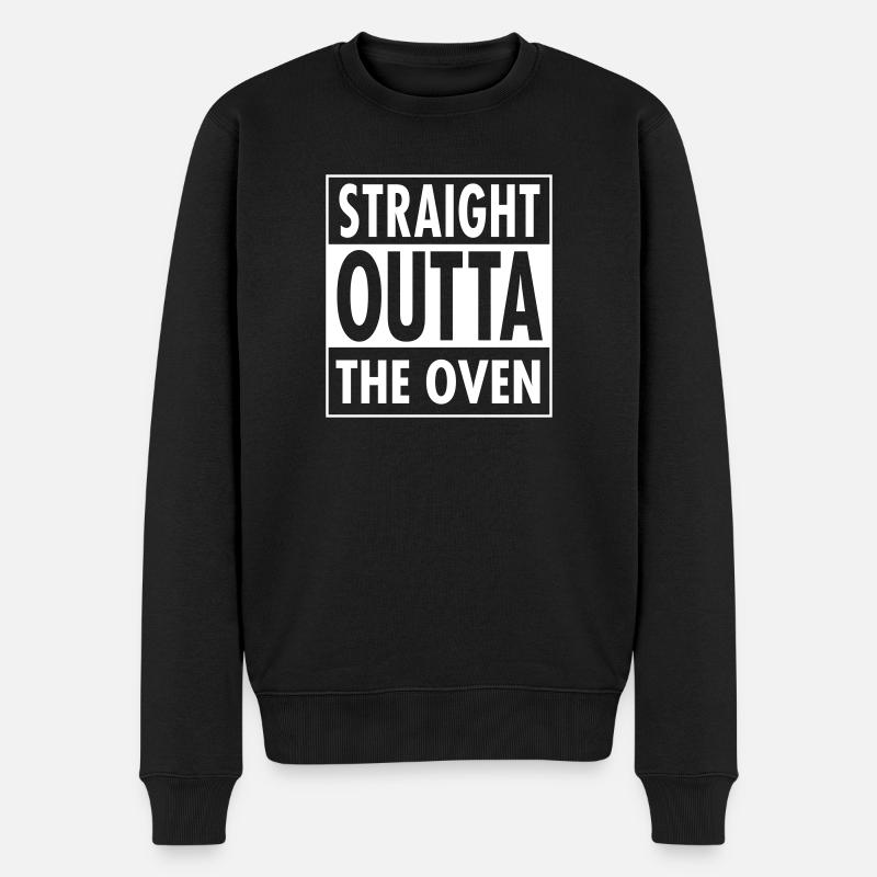 Straight Outta The Oven - Männer Premium Bio Pullover - Schwarz